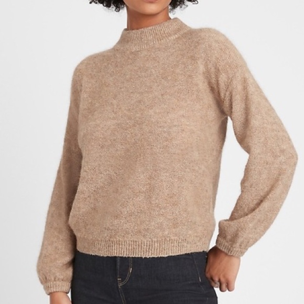 Banana Republic Wool Alpaca Blend Sweater Size Small Women’s Brown Tan Fall